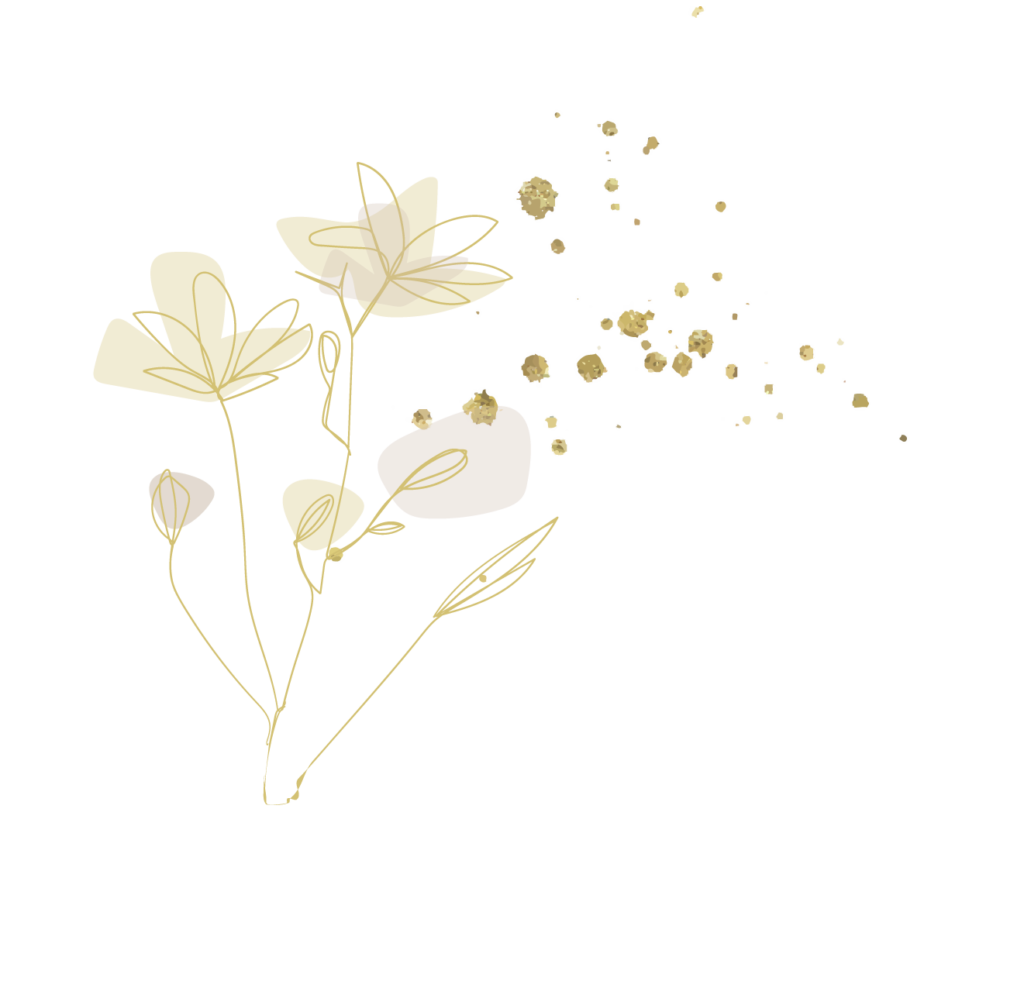 golden flower, artstyle is lineart